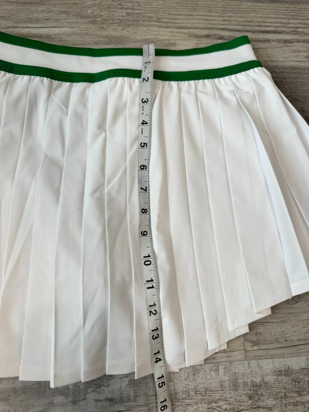 Avia NWT white pleated tennis skort green trim athletic size large B14 - Picture 9 of 10